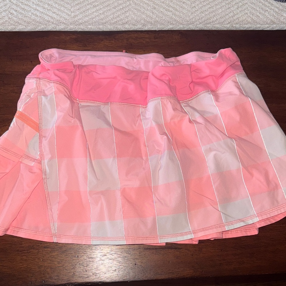 Lululemon Pink Checkered Skirt
